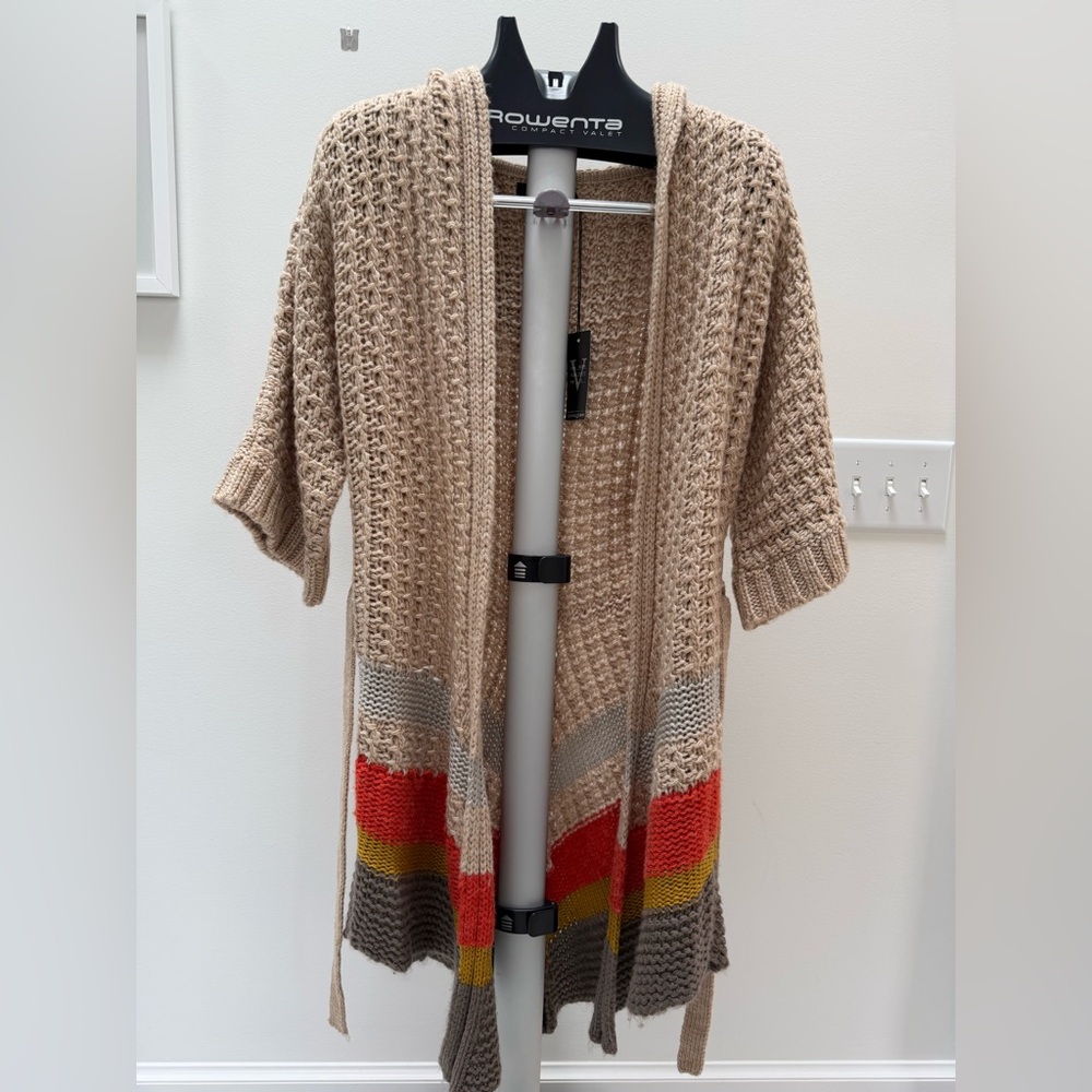 NWT Vertigo Beige Knit Duster Cardigan